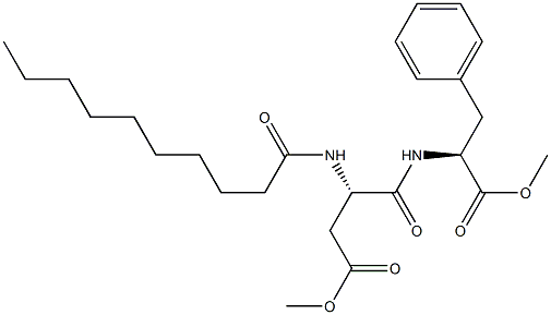 N-[N-(1-Oxodecyl)-L-α-aspartyl]-L-phenylalanine dimethyl ester Struktur