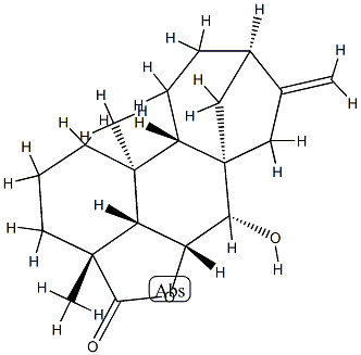 6α,7α-Dihydroxykaur-16-en-18-oic acid γ-lactone Struktur