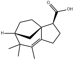 (3S)-2,3,4,5,6,7-Hexahydro-7,7,8-trimethyl-1H-3aα,6α-methanoazulene-3α-carboxylic acid Struktur