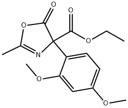 4-Oxazolecarboxylic  acid,  4-(2,4-dimethoxyphenyl)-4,5-dihydro-2-methyl-5-oxo-,  ethyl  ester Struktur