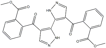 2,2'-[[3,3'-Bi(1H-pyrazole)-4,4'-diyl]dicarbonyl]dibenzoic acid dimethyl ester Struktur