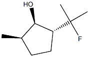 Cyclopentanol, 2-(1-fluoro-1-methylethyl)-5-methyl-, (1-alpha-,2-ba-,5-alpha-)- (9CI) Struktur