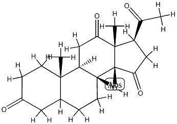 14β-Hydroxypregnane-3,12,15,20-tetrone Struktur