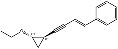 Benzene, [(1E)-4-[(1R,2S)-2-ethoxycyclopropyl]-1-buten-3-ynyl]-, rel- (9CI) Struktur