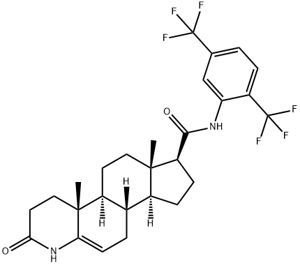 (17β)-N-[2,5-Bis(trifluoroMethyl)phenyl]-3-oxo-4-azaandrost-5-ene-17-carboxaMide Struktur