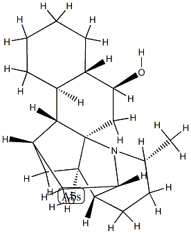 (1S,7aα,11aβ,11bα,13aα)-Hexadecahydro-4β-methyl-12β,1β,5aβ-ethanylylidene-5aH-naphtho[1,2-c]quinolizine-7α,15-diol Struktur