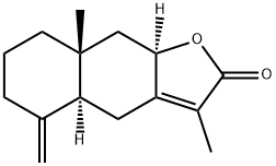 (4aS)-4aα,5,6,7,8,8a,9,9aα-Octahydro-3,8aβ-dimethyl-5-methylenenaphtho[2,3-b]furan-2(4H)-one Struktur