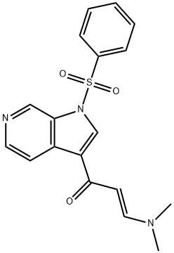 (E)-3-(dimethylamino)-1-(1-(phenylsulfonyl)-1H-pyrrolo[2,3-c]pyridin-3-yl)prop-2-en-1-one(WXC04764) Struktur