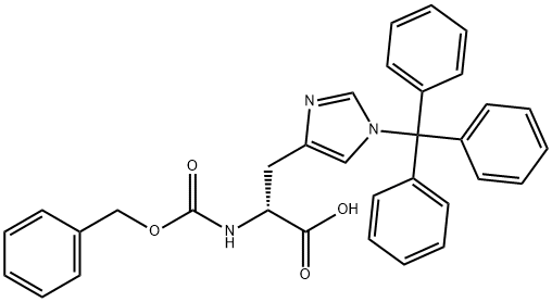 Z-D-His(Trt)-OH Struktur