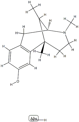 beta-2'-Hydroxy-5,9-dimethyl-2(N)-methyl-6,7-benzomorphan hydrochloride Struktur