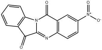 2-nitroindolo[2,1-b]quinazoline-6,12-dione Struktur