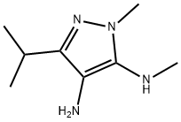 1H-Pyrazole-4,5-diamine,N5,1-dimethyl-3-(1-methylethyl)-(9CI) Struktur