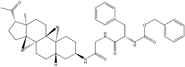 [(S)-α-[[[(20-Oxo-5α-pregnan-3α-yl)carbamoyl]methyl]carbamoyl]phenethyl]carbamic acid benzyl ester Struktur