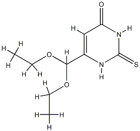 6-(diethoxymethyl)-2-sulfanylidene-1H-pyrimidin-4-one Struktur