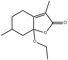 2(4H)-Benzofuranone,7a-ethoxy-5,6,7,7a-tetrahydro-3,6-dimethyl-(9CI) Struktur