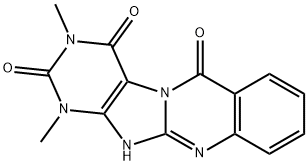 Purino[8,7-b]quinazoline-2,4,6(1H,3H,11H)-trione,  1,3-dimethyl-  (9CI) Struktur