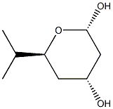 2H-Pyran-2,4-diol,tetrahydro-6-(1-methylethyl)-,[2S-(2alpha,4alpha,6bta)]-(9CI) Struktur