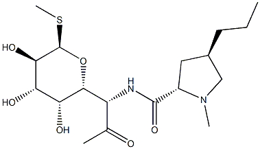 Methyl 6,8-dideoxy-6-[[[(2S,4R)-1-methyl-4β-propyl-2α-pyrrolidinyl]carbonyl]amino]-1-thio-α-D-glycero-D-galacto-octopyranoside-7-ulose Struktur