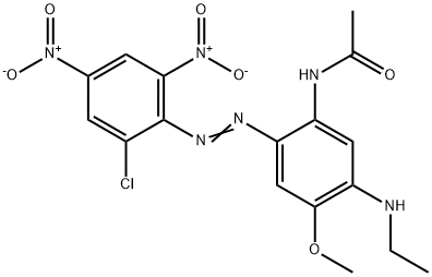 22CHLORO46DINITROPHENYLAZO5ETHYLAMINO4METHOXYACETANILIDE Struktur