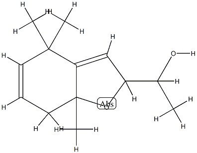 2,4,7,7a-テトラヒドロ-α,4,4,7a-テトラメチル-2-ベンゾフランメタノール 化學構(gòu)造式