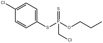 Chloromethyldithiophosphonic acid=S-(4-chlorophenyl)=O-propyl ester Struktur