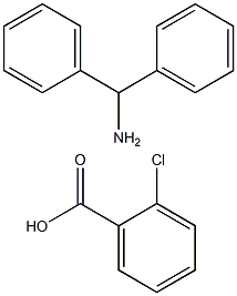 2-chlorobenzoic acid, diphenylmethanamine Struktur