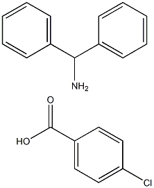 4-chlorobenzoic acid, diphenylmethanamine Struktur