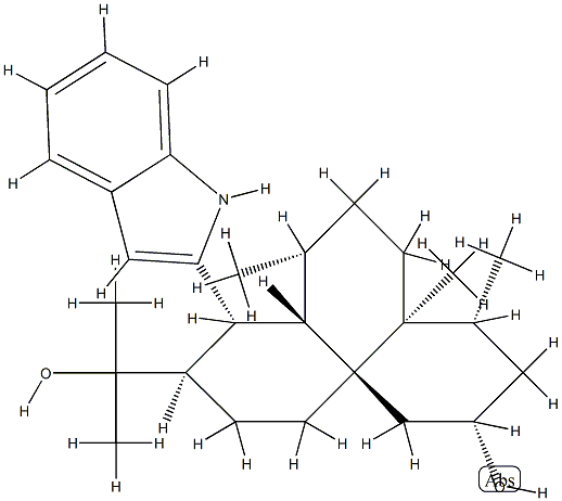 10,11-Dihydro-24-hydroxyaflavinine Struktur