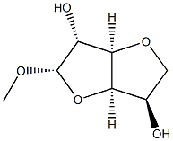 Methyl 3,6-anhydro-α-D-glucofuranoside Struktur