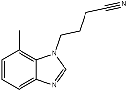 1H-Benzimidazole-1-butanenitrile,7-methyl-(9CI) Struktur