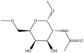 Methyl 2-(acetylamino)-6-O-methyl-2-deoxy-α-D-galactopyranoside Struktur