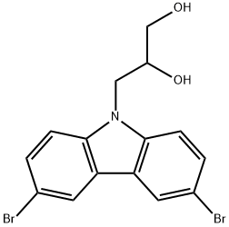 3-(3,6-dibromo-9H-carbazol-9-yl)propane-1,2-diol Struktur