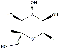 ±-D-1,5-Difluoroglucose Struktur