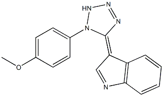 4-[5-(1H-indol-3-yl)-1H-tetraazol-1-yl]phenyl methyl ether Struktur