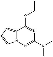 Pyrrolo[2,1-f][1,2,4]triazin-2-amine, 4-ethoxy-N,N-dimethyl- (9CI) Struktur