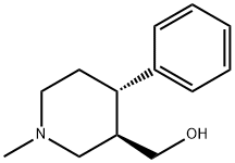 3R,4S-4-[phenyl-1-methylpiperidinyl] methanol Struktur