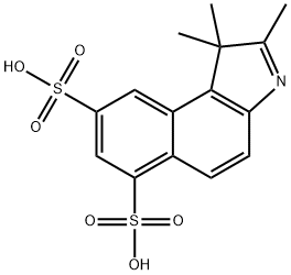 1,1,2-Trimethyl-1H-benzo[e]indole-6,8-disulfonic acid Struktur