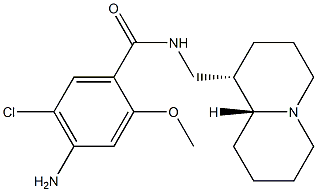 N-[[(1S,8aR)-2,3,4,5,6,7,8,8a-octahydro-1H-quinolizin-1-yl]methyl]-4-a mino-5-chloro-2-methoxy-benzamide Struktur