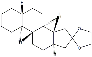 5α-Androstan-16-one ethylene acetal Struktur