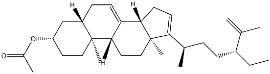 5α-Stigmasta-7,16,25-trien-3β-ol acetate Struktur