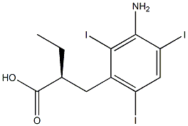 (+)-Iopanoic acid Struktur