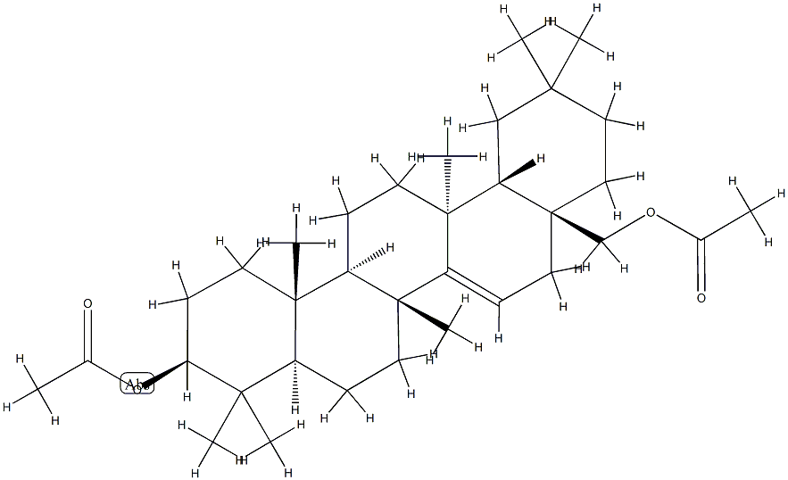 D-Friedoolean-14-ene-3β,28-diol diacetate Struktur