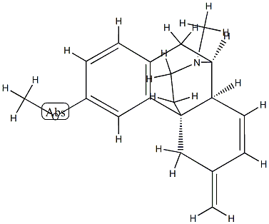 (14α)-7,8-Didehydro-3-methoxy-17-methyl-6-methylenemorphinan Struktur