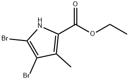 4,5-Bromo-3-methyl-1H-pyrrole-2-carboxylic acid ethyl ester Struktur