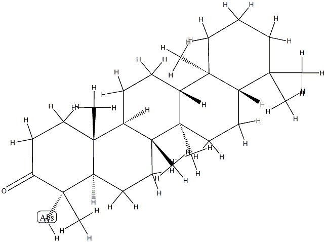 22β-Hydroxy-30-norgammacer-21-one Struktur