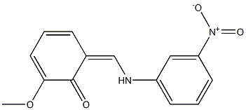 2-methoxy-6-{[(3-nitrophenyl)imino]methyl}phenol Struktur