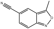 2,1-Benzisoxazole-5-carbonitrile,3-methyl-(9CI) Struktur