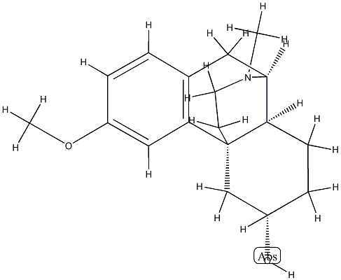 (14α)-3-Methoxy-17-methylmorphinan-6α-ol Struktur