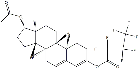 Androsta-3,5-diene-3,17β-diol 17-acetate 3-(heptafluorobutyrate) Struktur