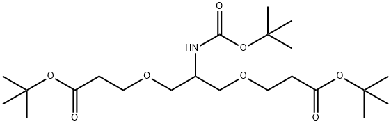 2-(t-Butoxycarbonylamido)-1,3-bis (t-butoxycarbonylethoxy)propane Struktur